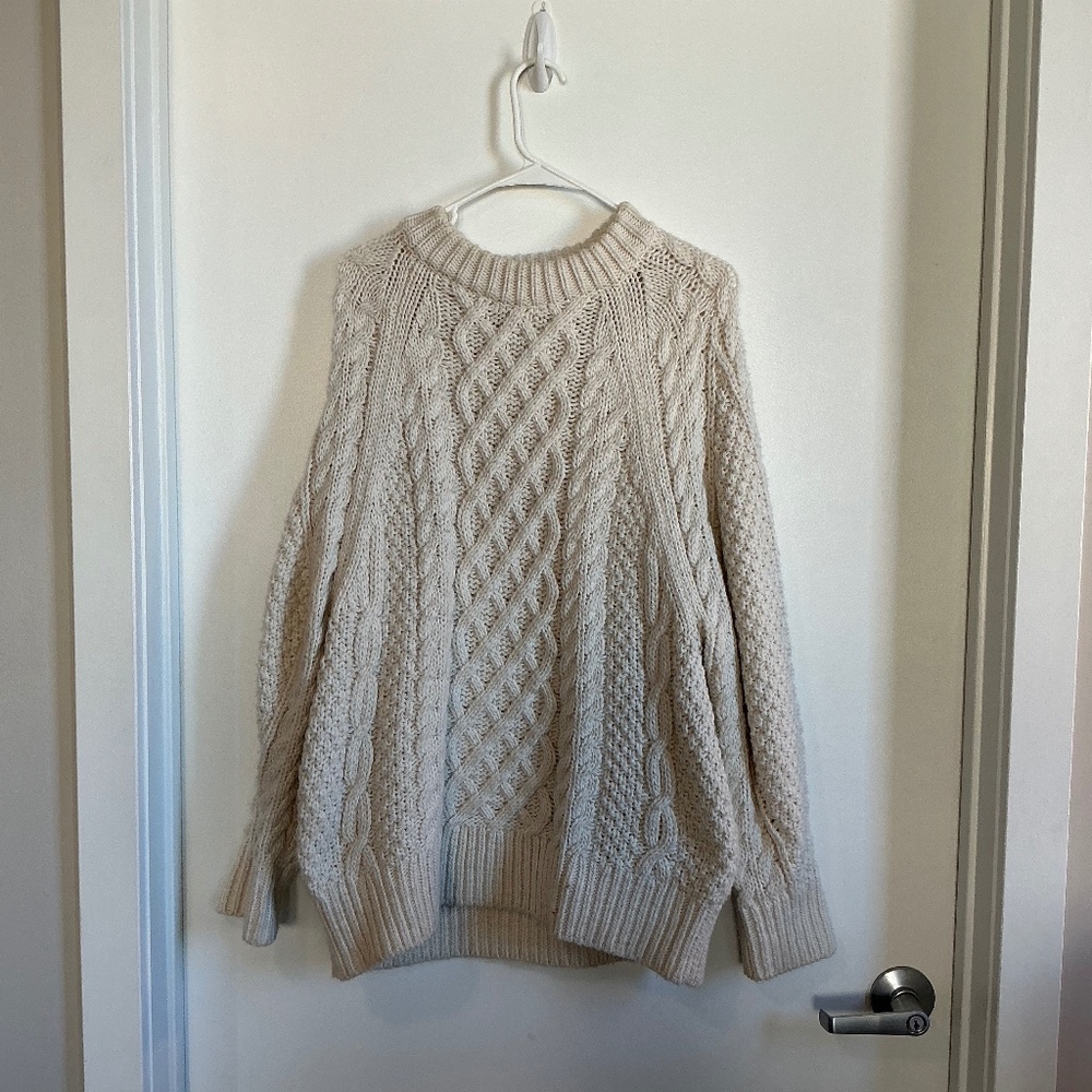 Cream Knit Chunky Oversized Sweater
